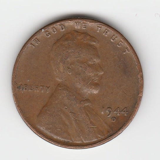 1944 D Lincoln Wheat Cent Penny War WWII VG 7