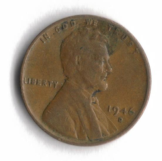 1946 D Lincoln Wheat Cent Penny VG 5