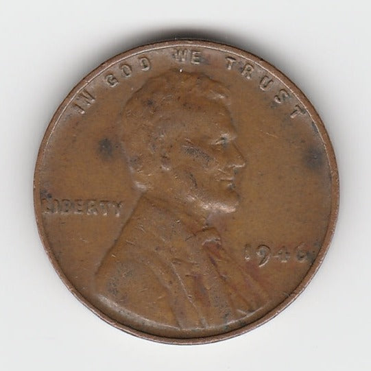 1946 P Lincoln Wheat Cent Penny VG 7