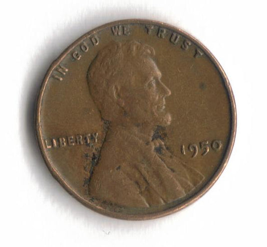 1950 P Lincoln Wheat Cent Penny VG 3