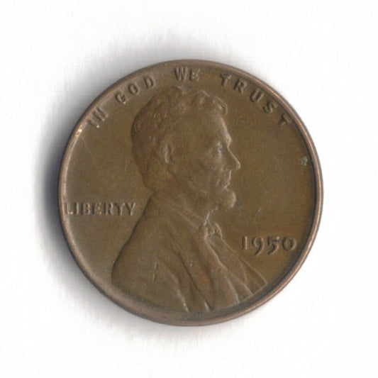 1950 P Lincoln Wheat Cent Penny VG 9