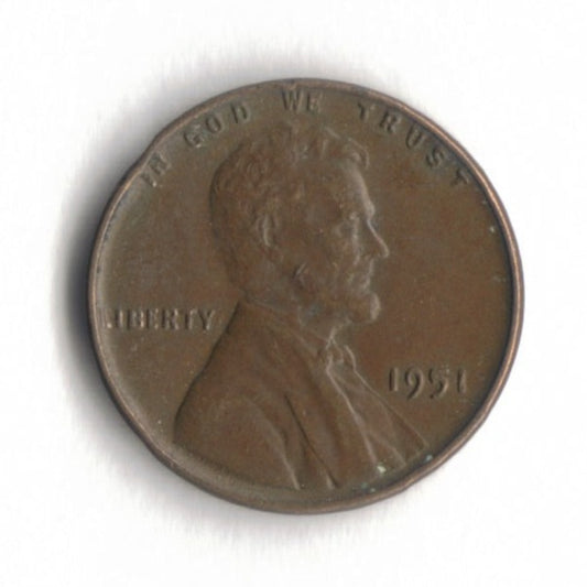 1951 P Lincoln Wheat Cent Penny VG 2