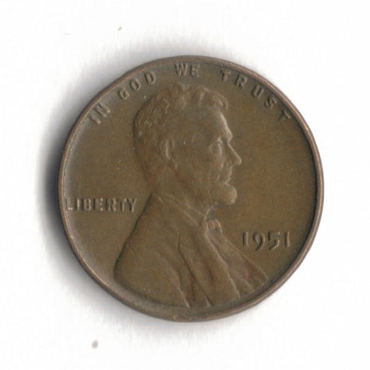 1951 P Lincoln Wheat Cent Penny VG 3