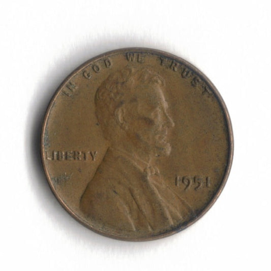 1951 P Lincoln Wheat Cent Penny VG 6