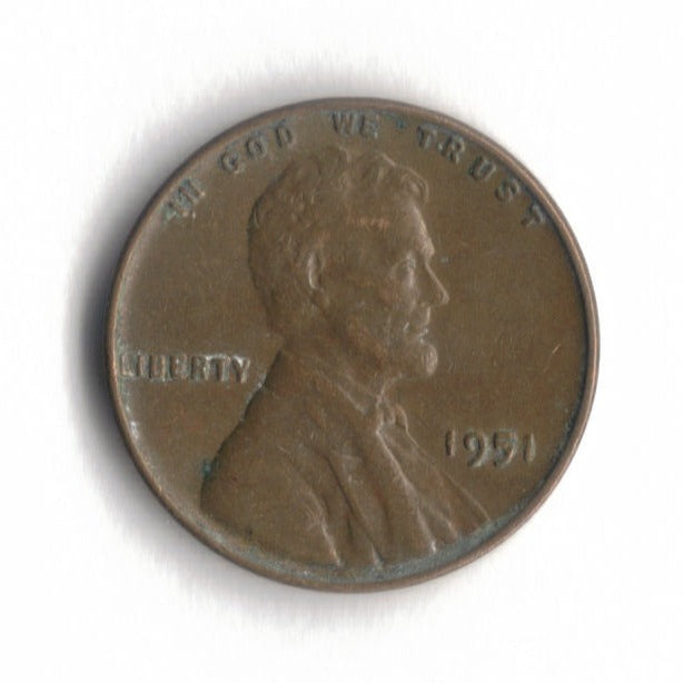 1951 P Lincoln Wheat Cent Penny VG 7