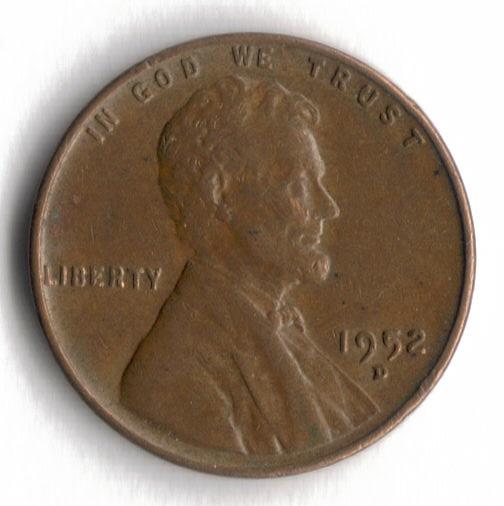 1952 D Lincoln Wheat Cent Penny VG 1