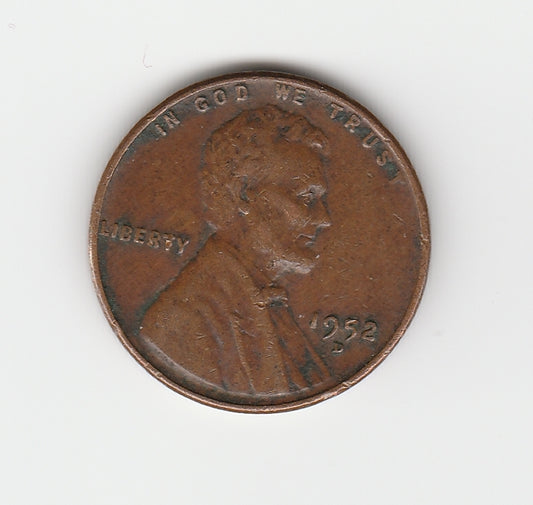 1952 D Lincoln Wheat Cent Penny VG 5