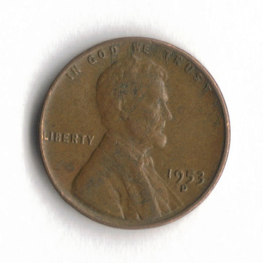 1953 D Lincoln Wheat Cent Penny VG 3