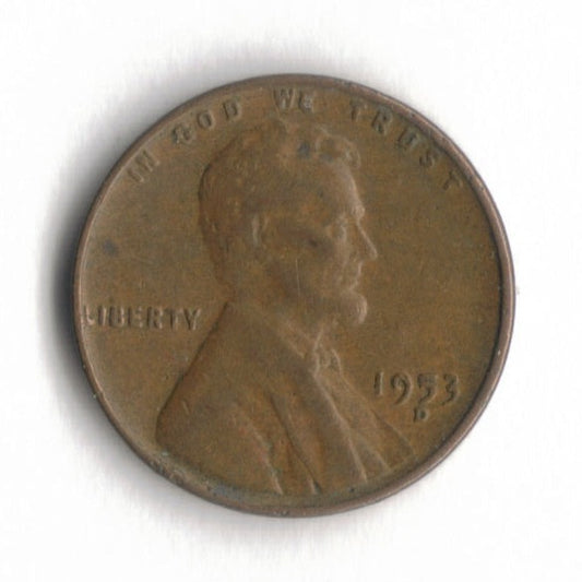 1953 D Lincoln Wheat Cent Penny VG 4