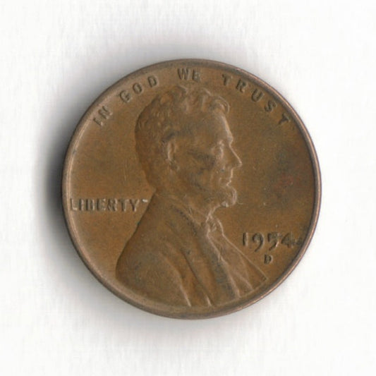 1954 D Lincoln Wheat Cent Penny VG 1