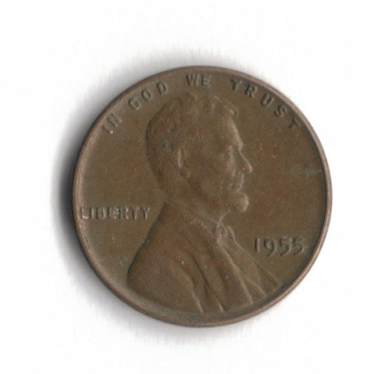 1955 P Lincoln Wheat Cent Penny VG 12