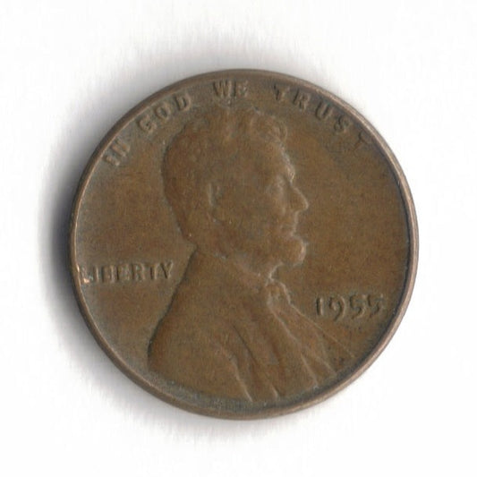 1955 P Lincoln Wheat Cent Penny VG 5