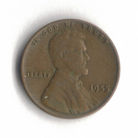 1955 P Lincoln Wheat Cent Penny VG 7