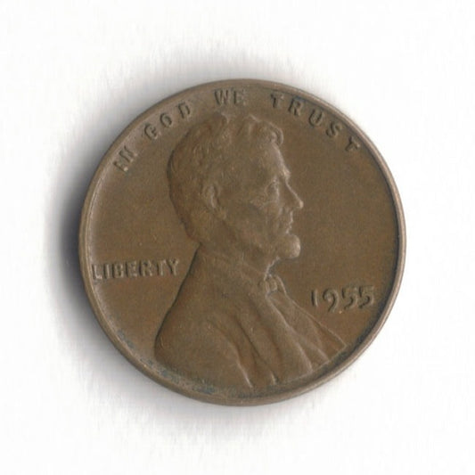 1955 P Lincoln Wheat Cent Penny VG 9