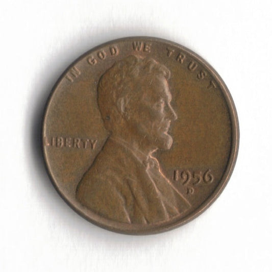 1956 D Lincoln Wheat Cent Penny VG 1