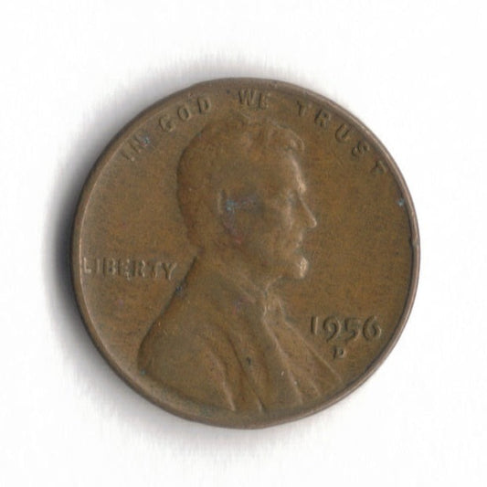 1956 D Lincoln Wheat Cent Penny VG 2