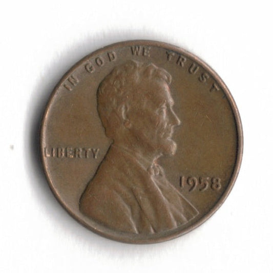 1958 P Lincoln Wheat Cent Penny VG 8