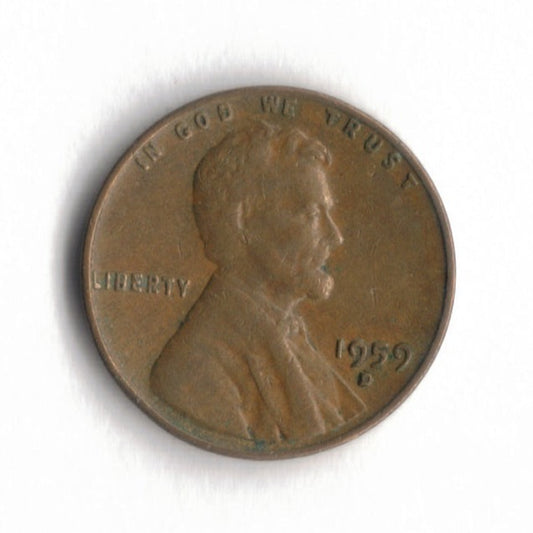 1959 D Lincoln Memorial Cent Penny VG 3