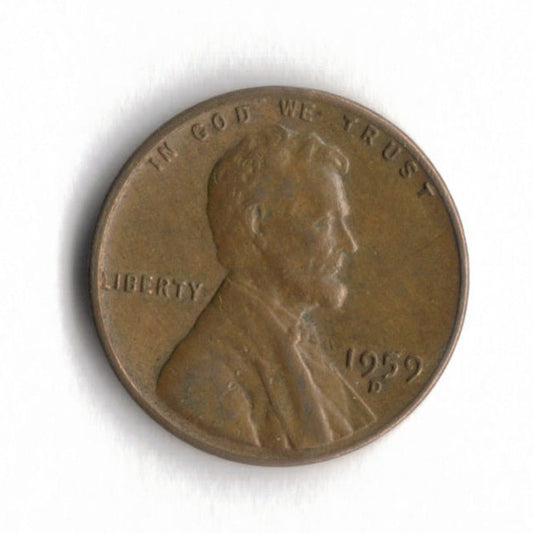 1959 D Lincoln Memorial Cent Penny VG 5