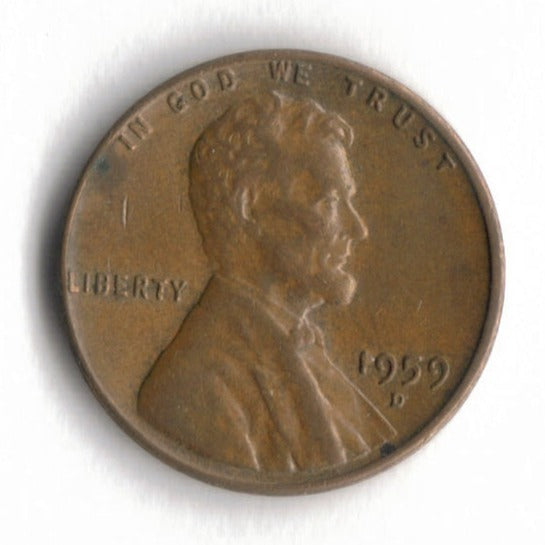 1959 D Lincoln Memorial Cent Penny VG 6