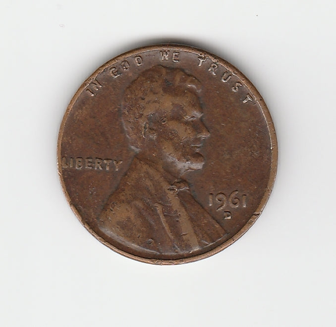 1961 D Lincoln Memorial Cent Penny VG 4