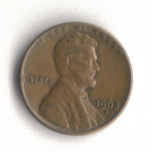 1963 D Lincoln Memorial Cent Penny VG 2