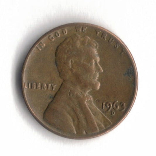 1963 D Lincoln Memorial Cent Penny VG 4