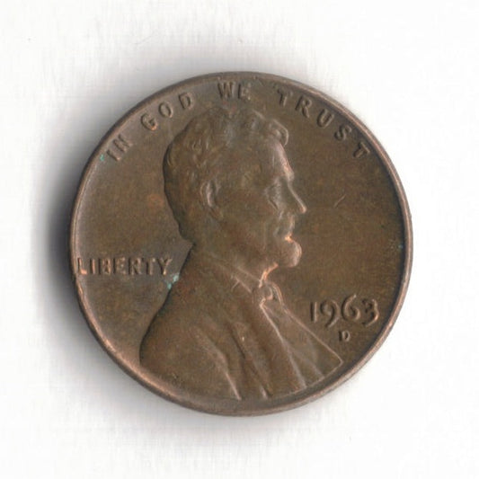 1963 D Lincoln Memorial Cent Penny VG 8