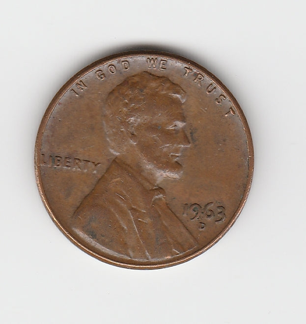 1963 D Lincoln Memorial Cent Penny VG 9