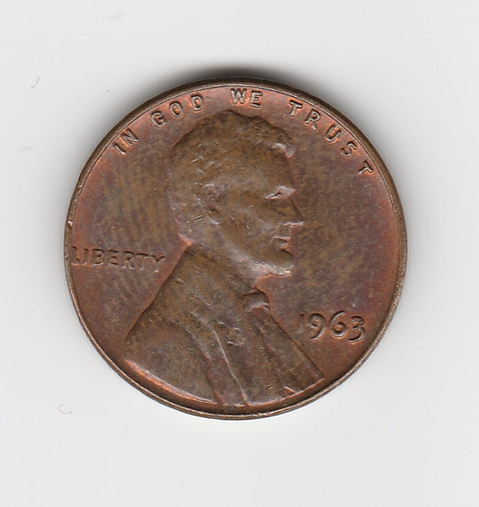 1963 P Lincoln Memorial Cent Penny VF 7