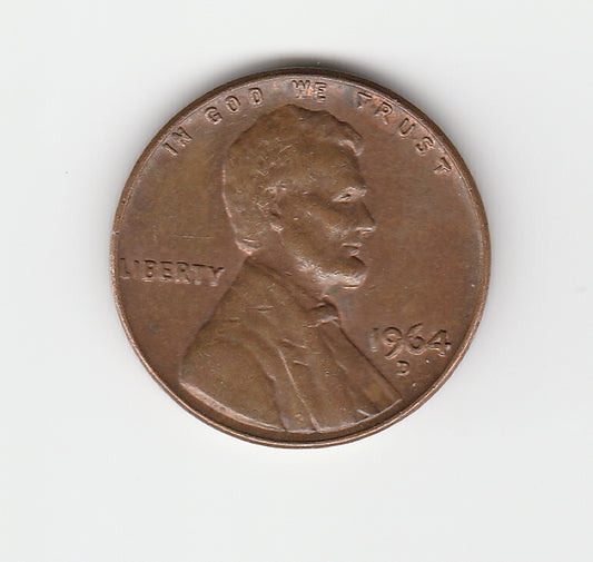 1964 D Lincoln Memorial Cent Penny VG 6