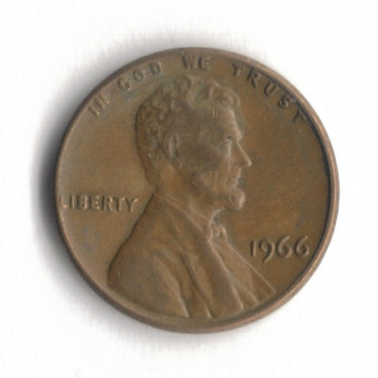 1966 Lincoln Memorial Cent Penny VG 2