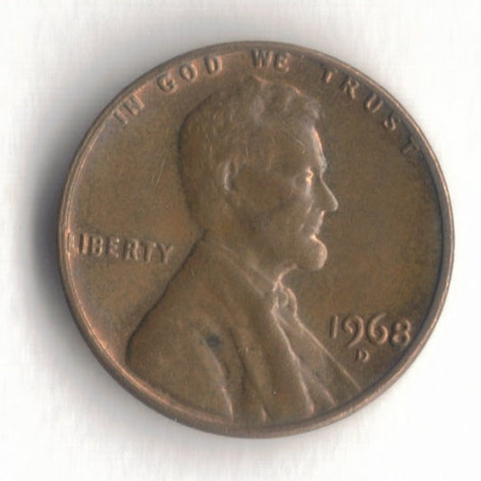 1968 D Lincoln Memorial Cent Penny VG 1