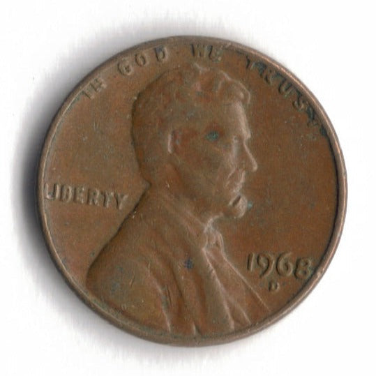 1968 D Lincoln Memorial Cent Penny VG 10