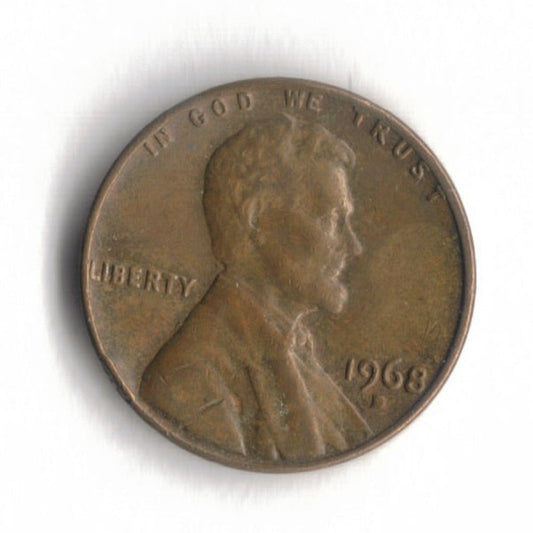 1968 D Lincoln Memorial Cent Penny VG 4