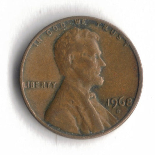 1968 D Lincoln Memorial Cent Penny VG 5