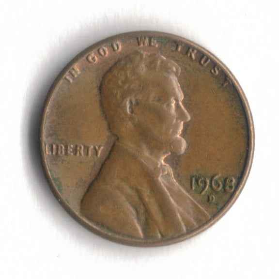 1968 D Lincoln Memorial Cent Penny VG 8