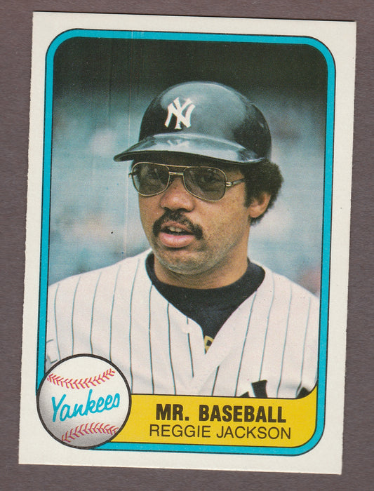 1981 Fleer REGGIE JACKSON 650 Mr Baseball Yankees Near Mint