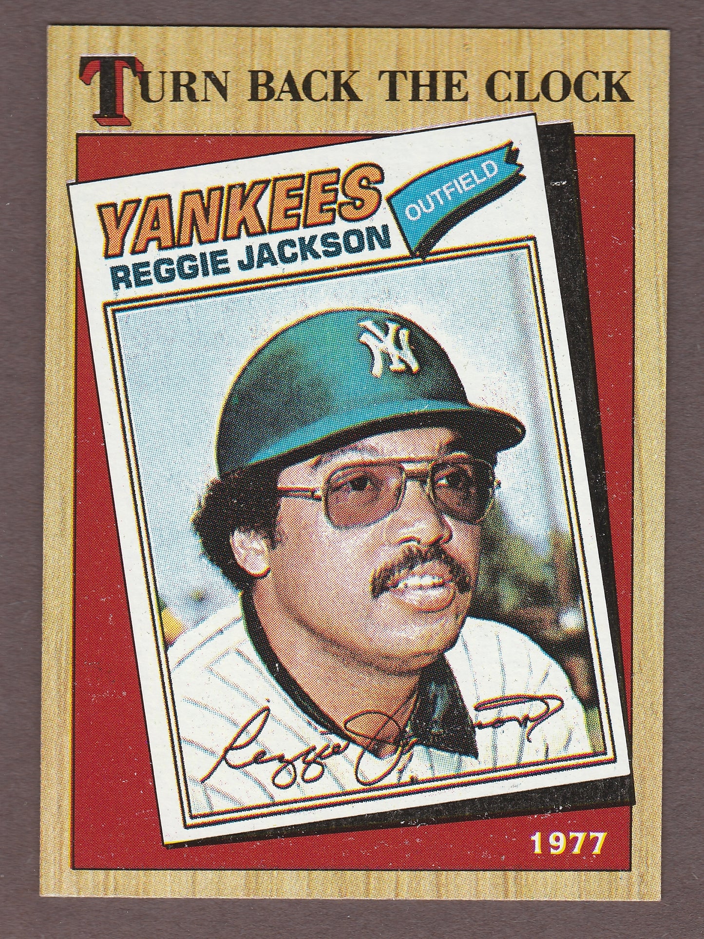 1987 Topps REGGIE JACKSON 312 Turn Back the Clock Angels A's Yankees Near Mint