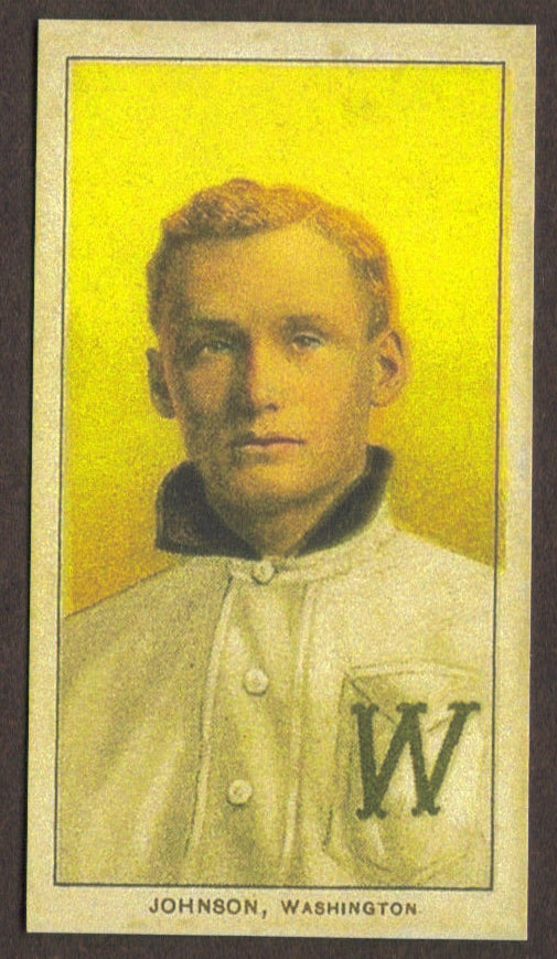 WALTER JOHNSON Rookie RP Card Portrait Sweet Caporal Senators RC 1909 T206