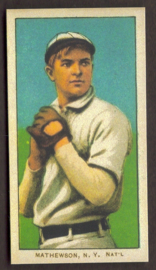 CHRISTY MATHEWSON RP Card White Cap Piedmont Giants 1909 T206