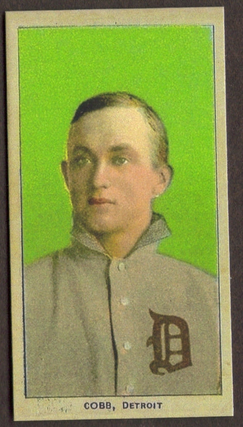 TY COBB RP Card Green Portrait Cobb Tigers RC 1909 T206