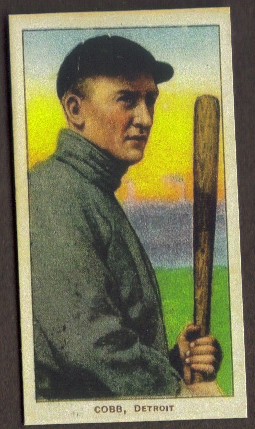 TY COBB RP Card Bat off Shoulder Cobb Tigers RC 1909 T206