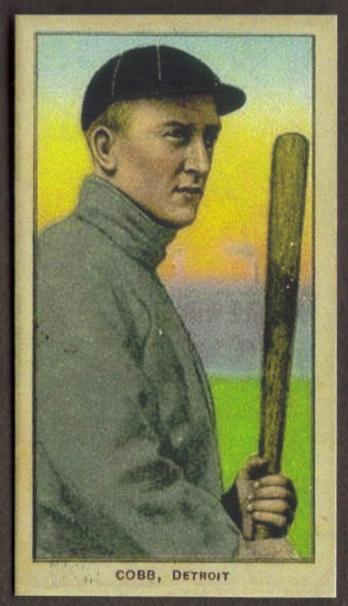 TY COBB RP Card Bat off Shoulder Piedmont Tigers RC 1909 T206