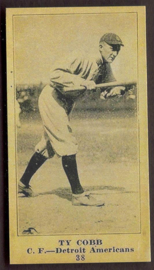 TY COBB RP Card 38 Holmes Tigers 1916 M101