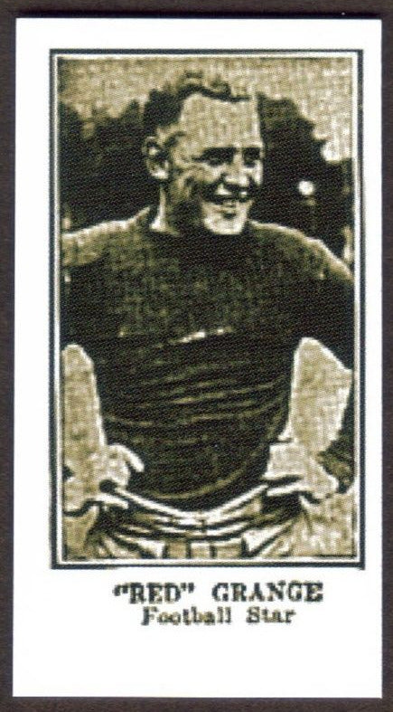 RED GRANGE Rookie RP Card Football Star Yankees Bears Galloping Ghost RC 1925 W590