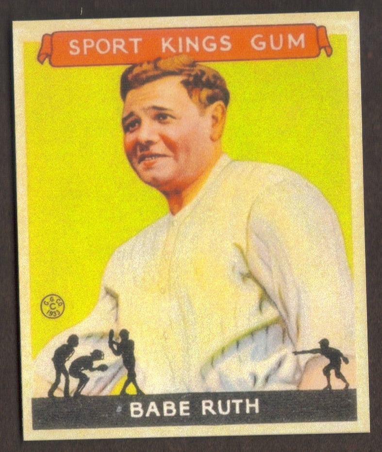 BABE RUTH RP Card 2 Sport Kings Yankees 1933 G