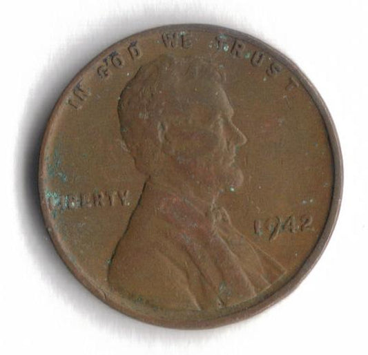 1942 P Lincoln Wheat Cent Penny War WWII GD 1