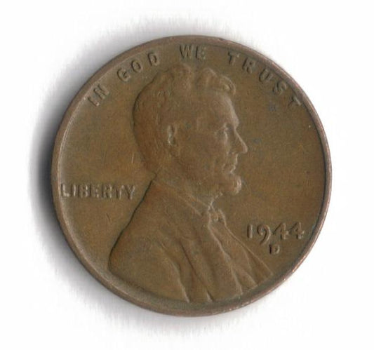 1944 D Lincoln Wheat Cent Penny War WWII VG 3