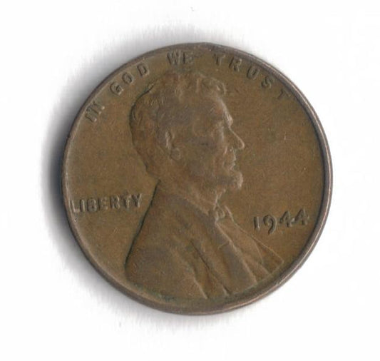 1944 P Lincoln Wheat Cent Penny War WWII VG 4